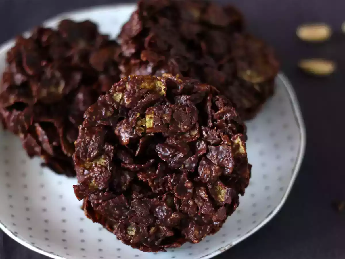 Extra knusprige Schokoladen-Erdnuss-Sand-Rosen - foto 4