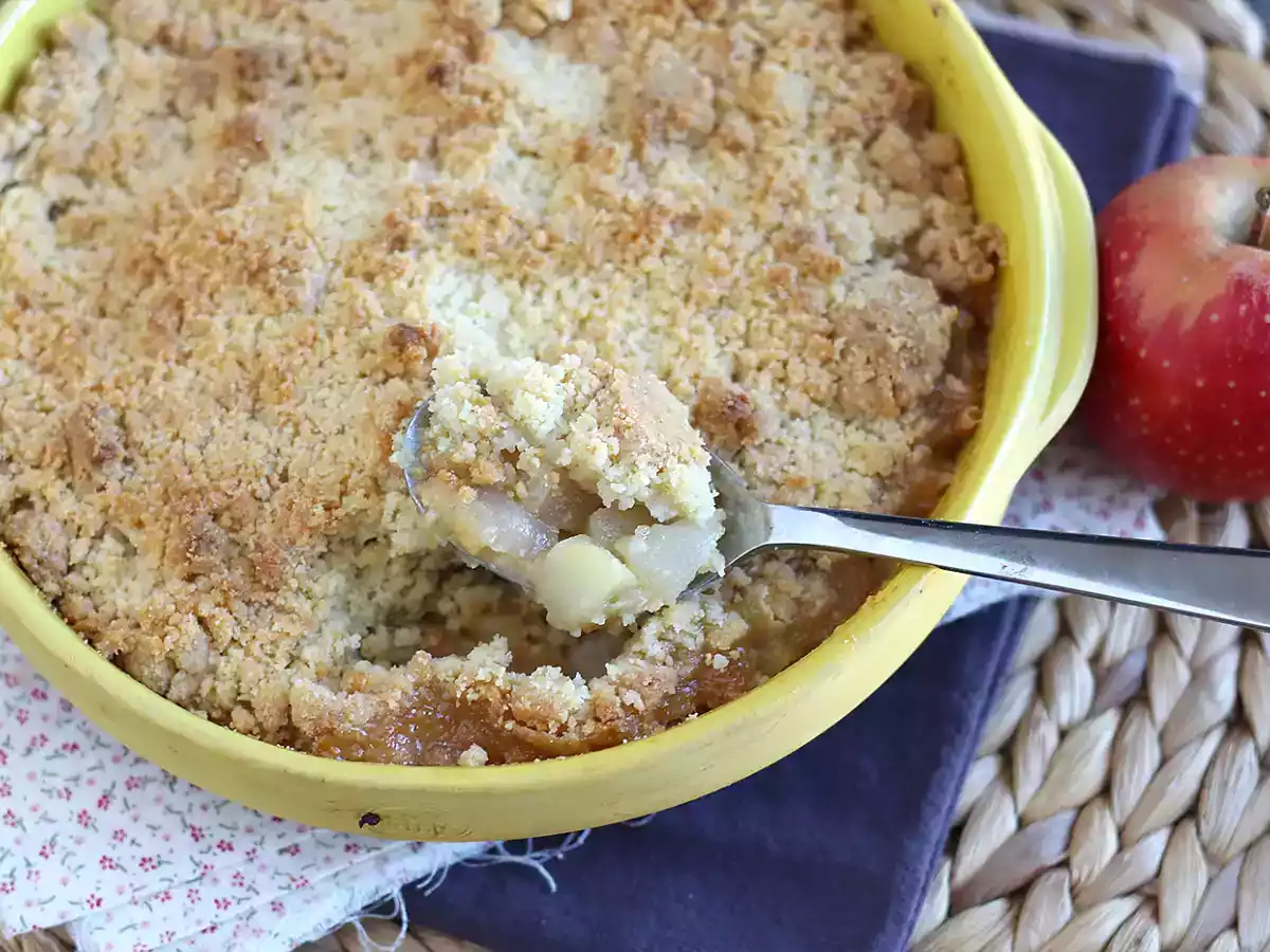 Extra knuspriger und zartschmelzender Apfel-Birnen-Crumble - foto 3