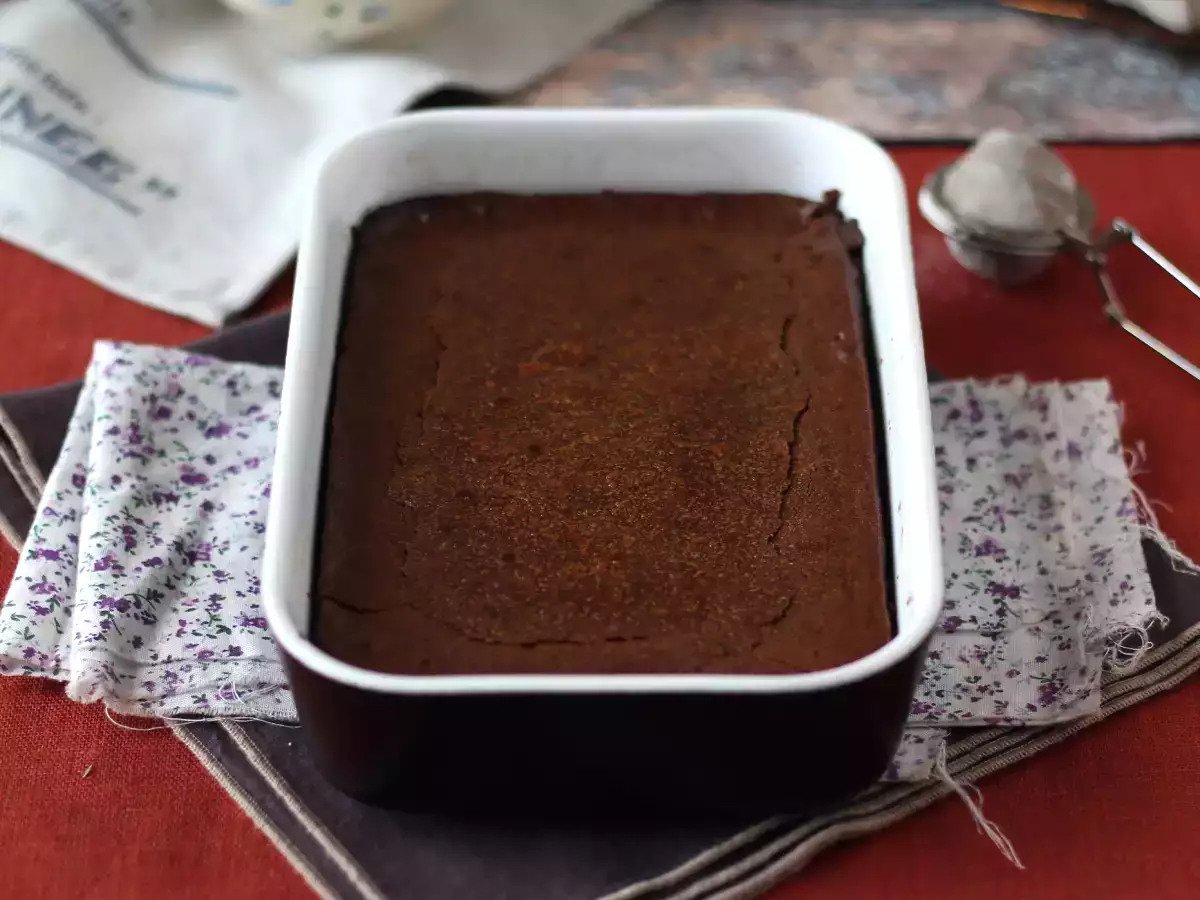 EXTRA schmelzender Schokoladenkuchen mit Kastaniencreme mit nur 4 Zutaten - foto 2