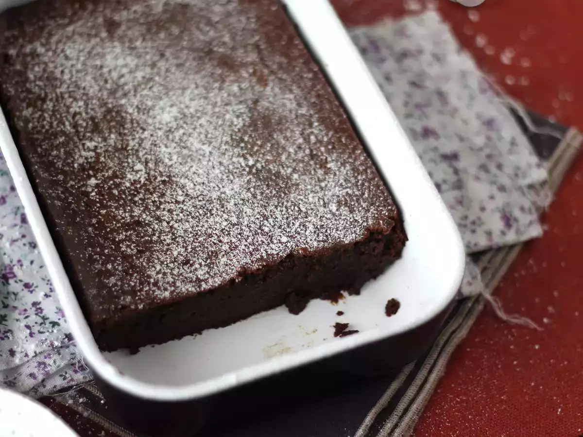 EXTRA schmelzender Schokoladenkuchen mit Kastaniencreme mit nur 4 Zutaten - foto 8