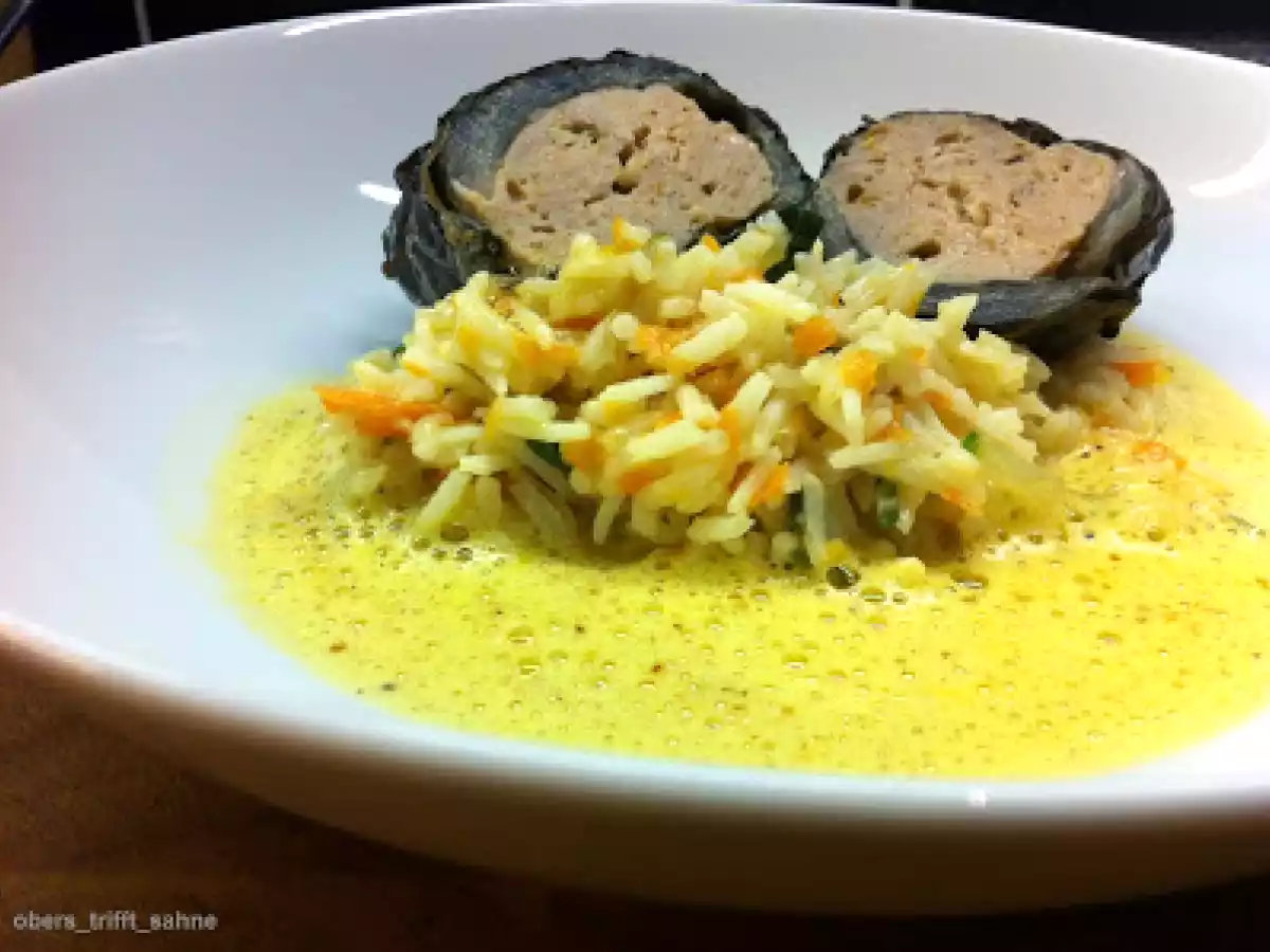 Fasse dich kurz: Mangoldröllchen in Currysauce