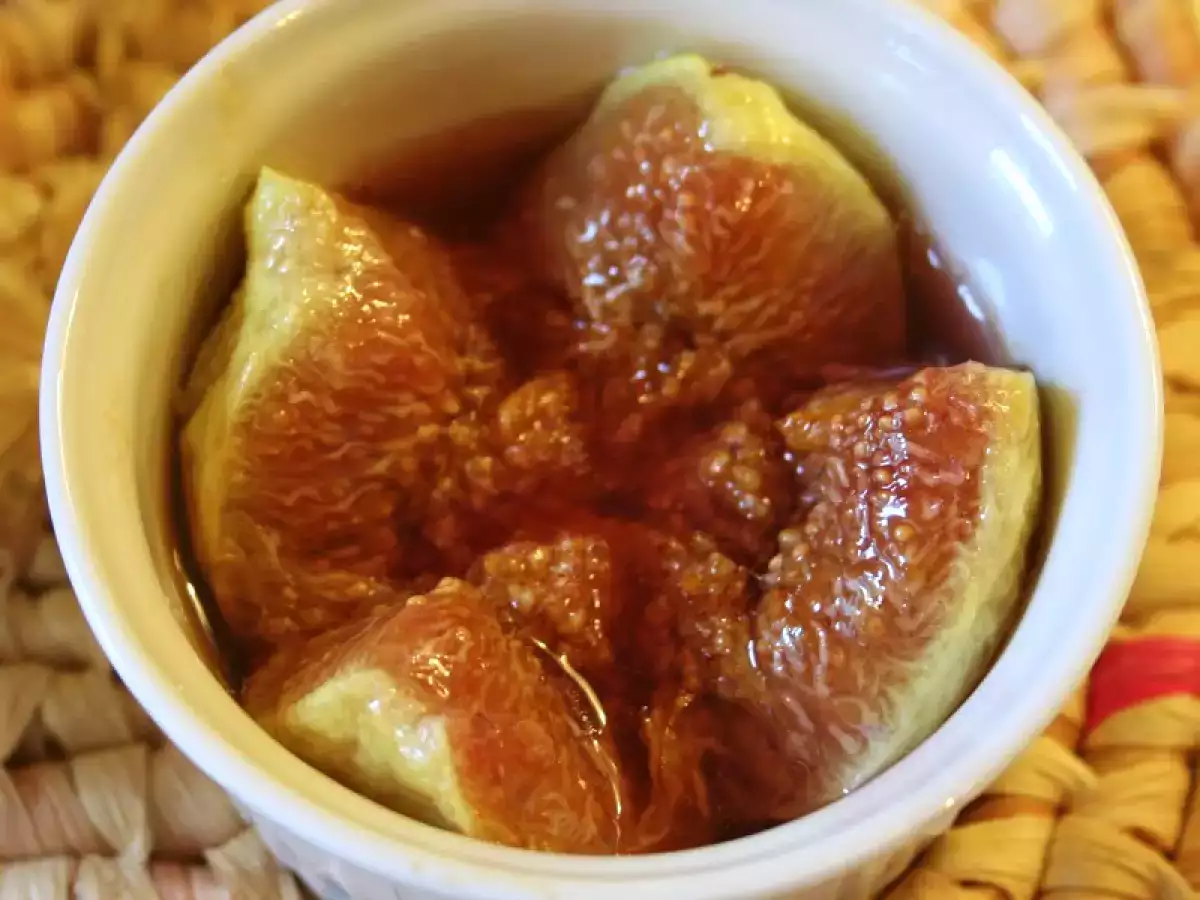 Feigen in Cognacrahm