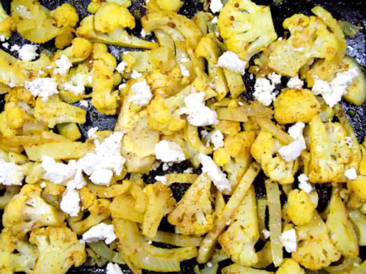 Fenchel und Blumenkohl gebacken mit Feta