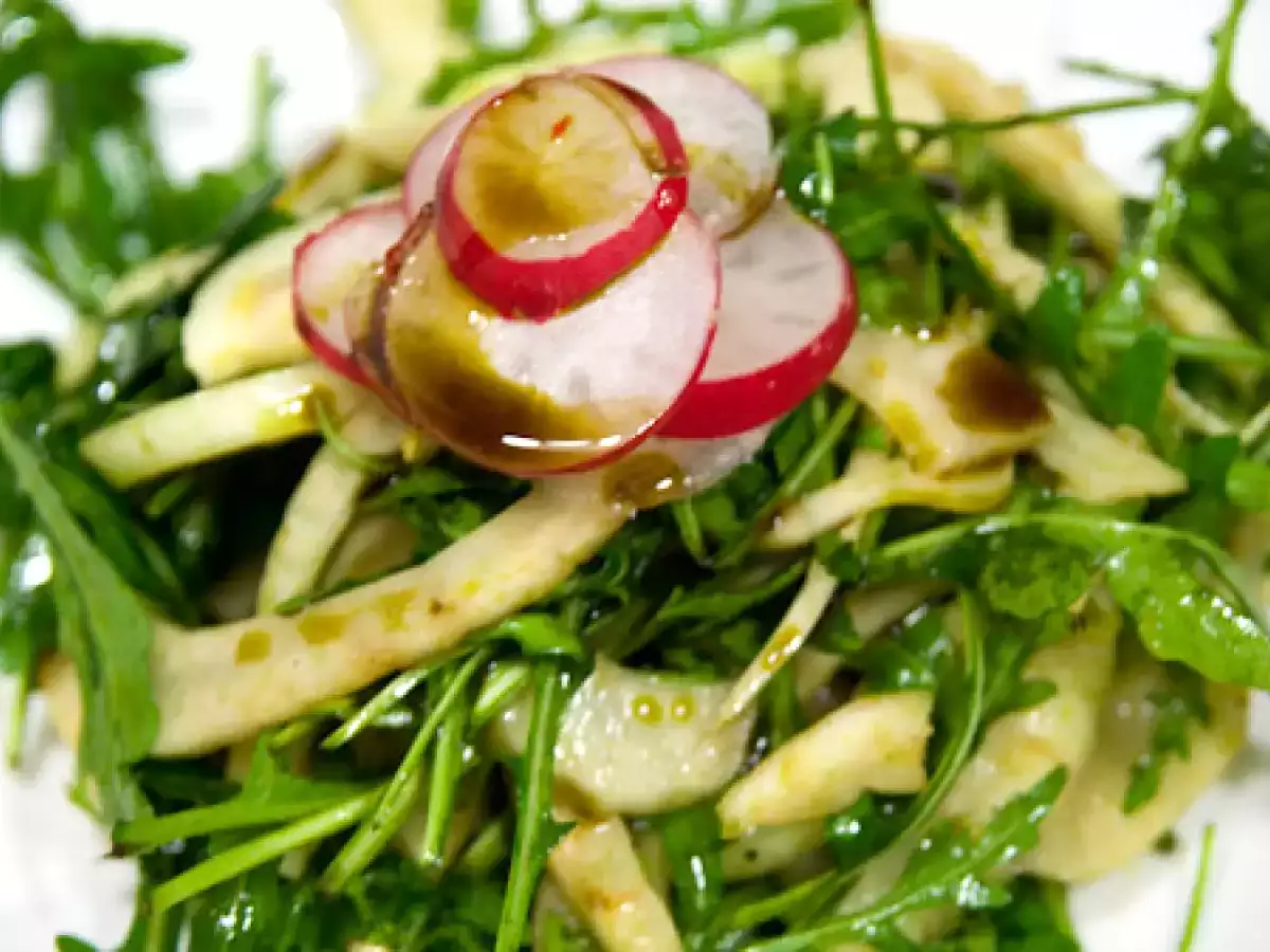 Fenchen und Rucolasalat mit Kernöl