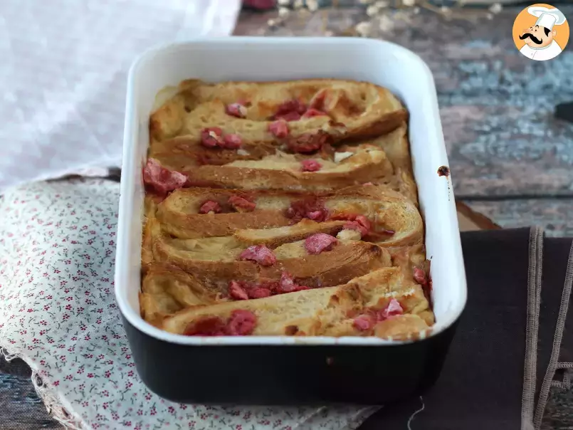 French Toast im Ofen, rosa Pralinenbelag, Ultra-Gourmet-Rezept, foto 1