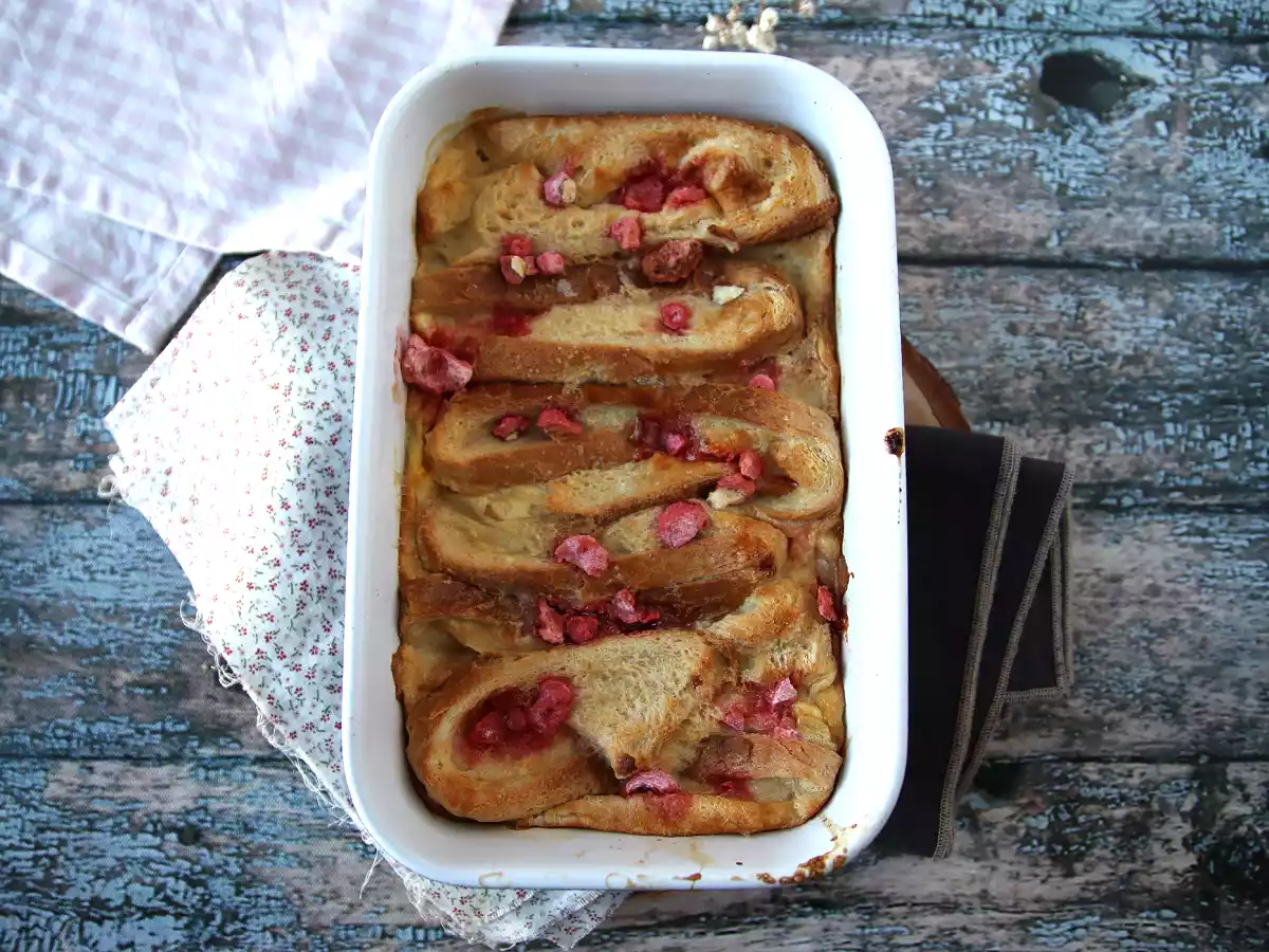 French Toast im Ofen, rosa Pralinenbelag, Ultra-Gourmet-Rezept - foto 2