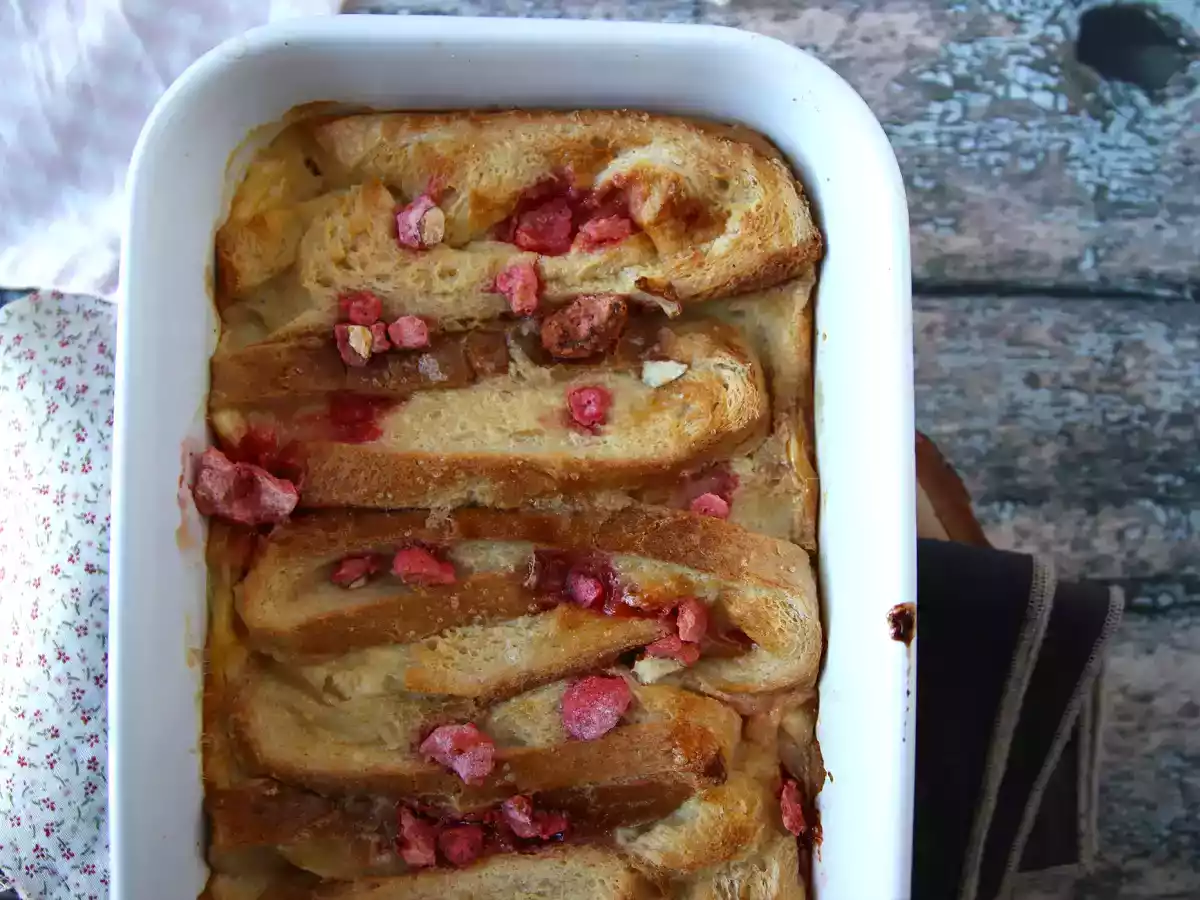 French Toast im Ofen, rosa Pralinenbelag, Ultra-Gourmet-Rezept - foto 4