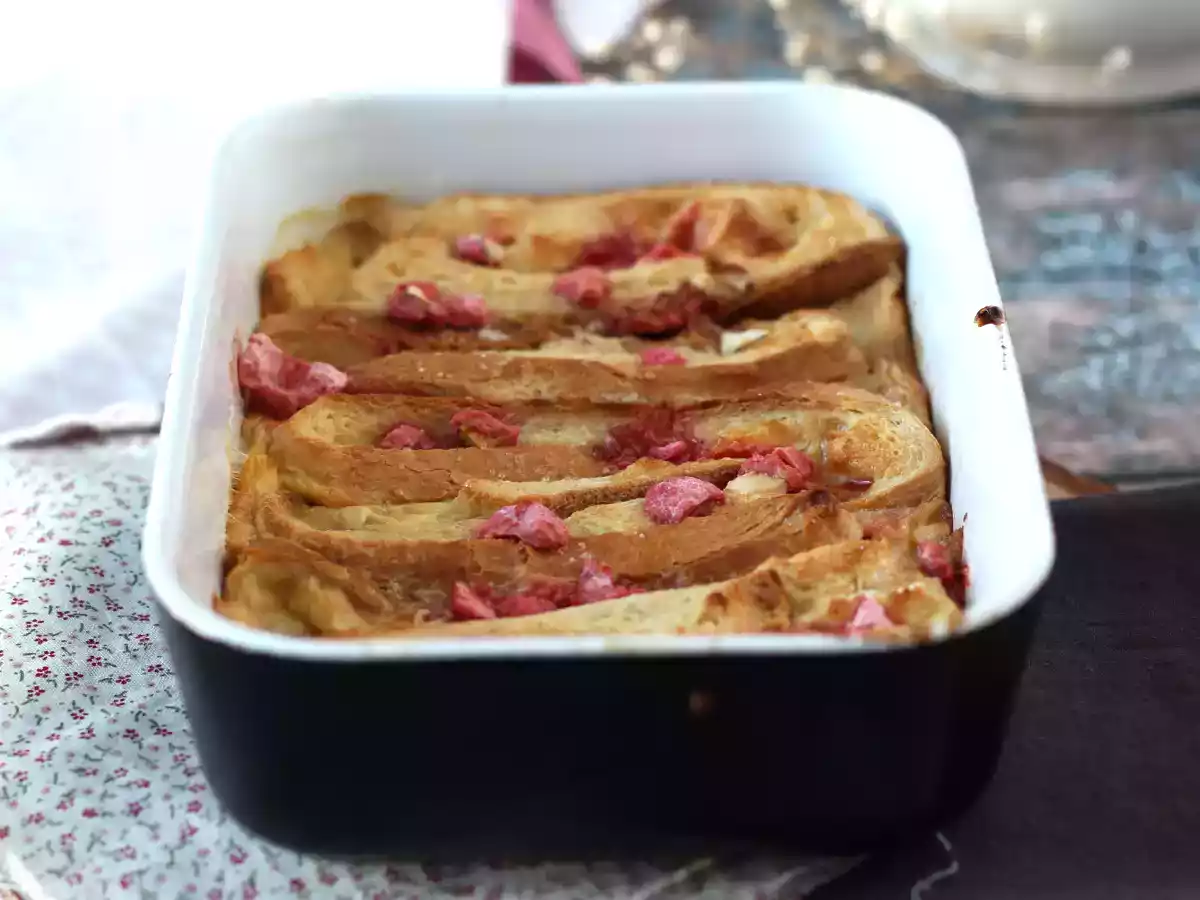 French Toast im Ofen, rosa Pralinenbelag, Ultra-Gourmet-Rezept - foto 5