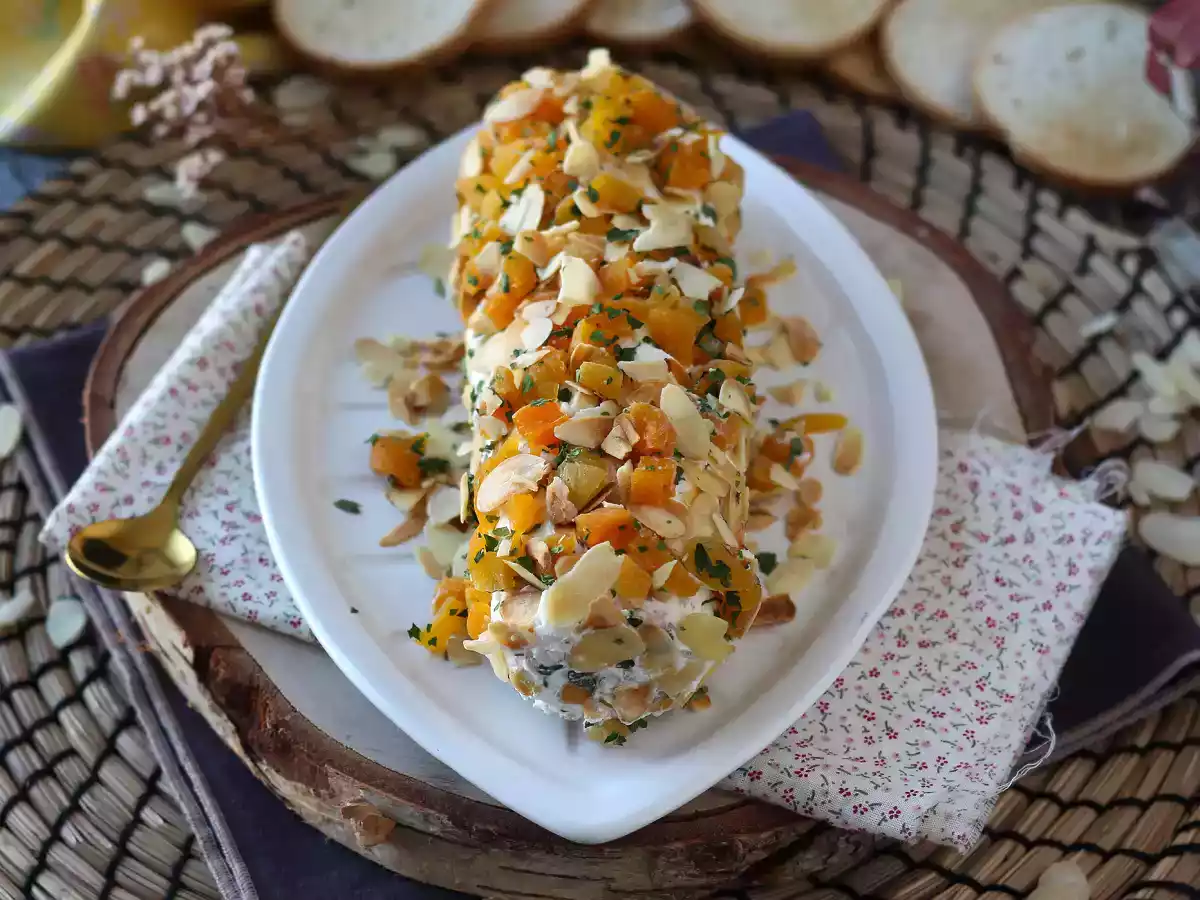 Frischkäse-Salami mit Aprikosen und Mandeln: die perfekte Party-Vorspeise! - foto 4