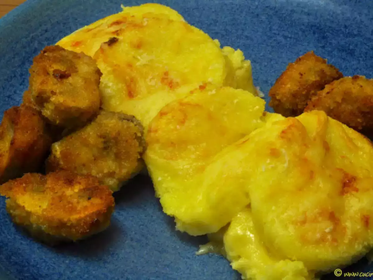 Fritelle, Grießplätzchen und Gebratene Champignons alla Toscana