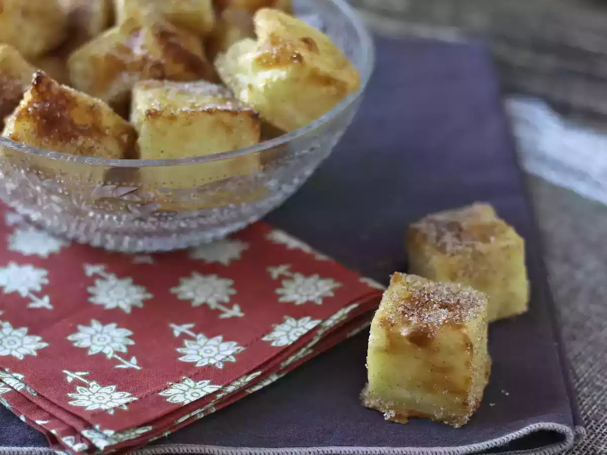 Frittierte Milch in der Heißluftfritteuse. Das traditionelle Dessert mit weniger Öl und dem gleichen Geschmack wie immer. - foto 3