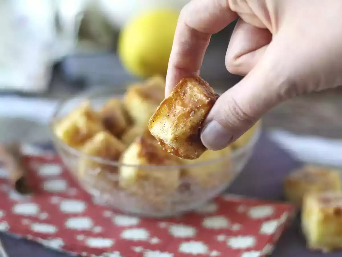 Frittierte Milch in der Heißluftfritteuse. Das traditionelle Dessert mit weniger Öl und dem gleichen Geschmack wie immer. - foto 4