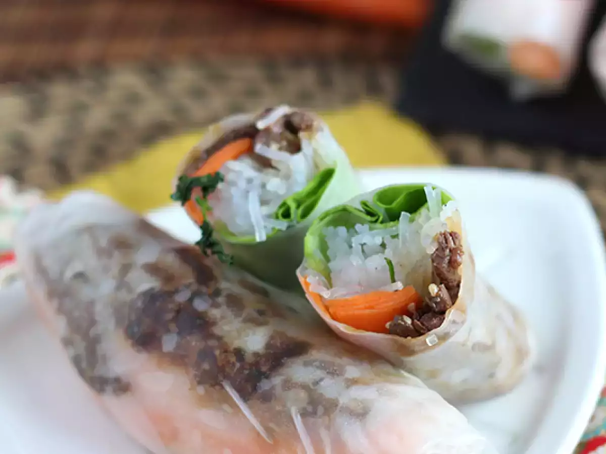 Frühlingsrollen mit mariniertem Rindfleisch - foto 2