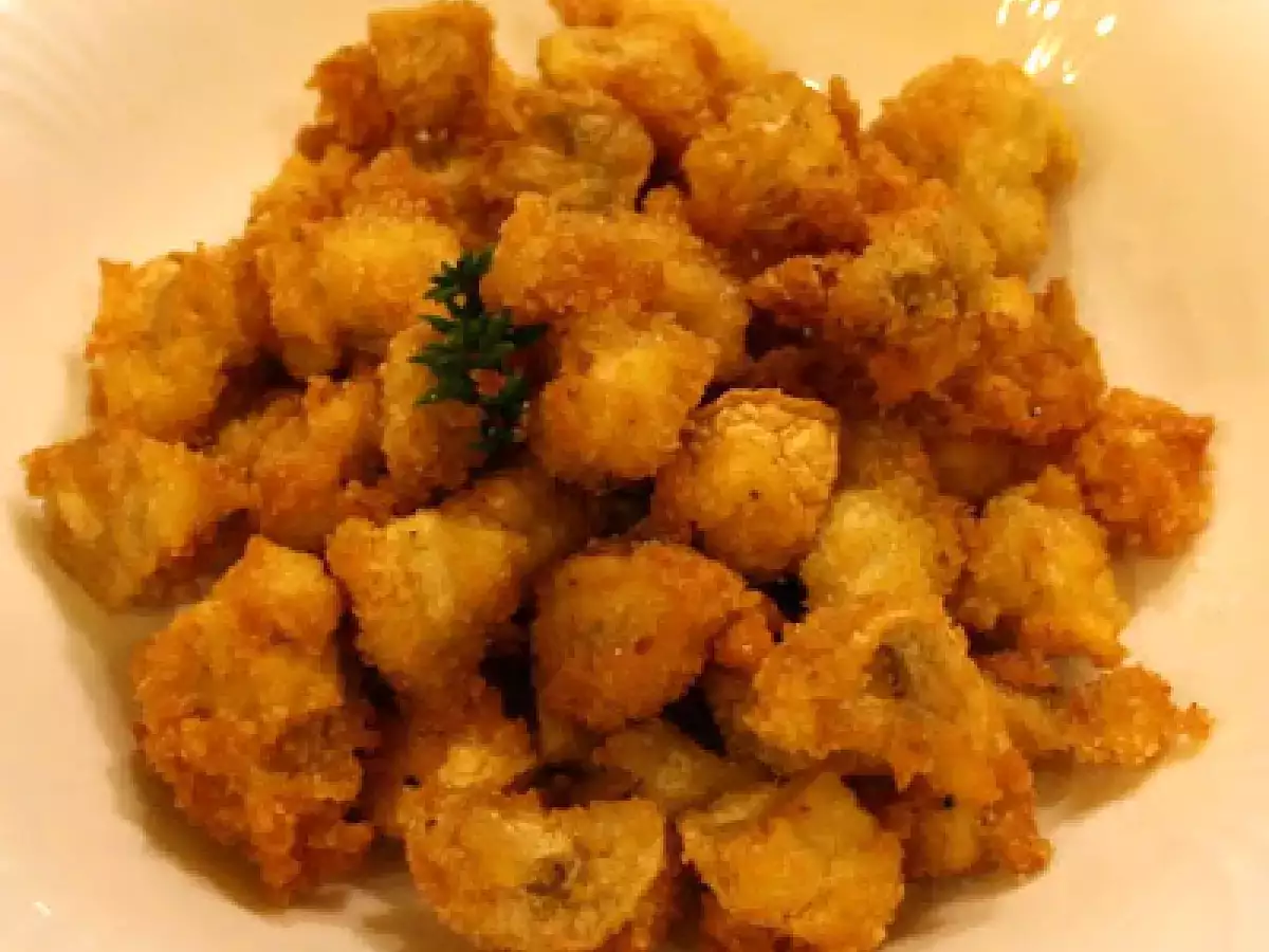 Funghi impanati e fritti alla Toscana