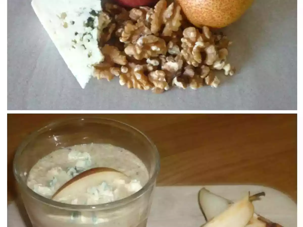 Für heiße Sommertage: kaltes Walnuss-Birnen-Süppchen mit Roquefort