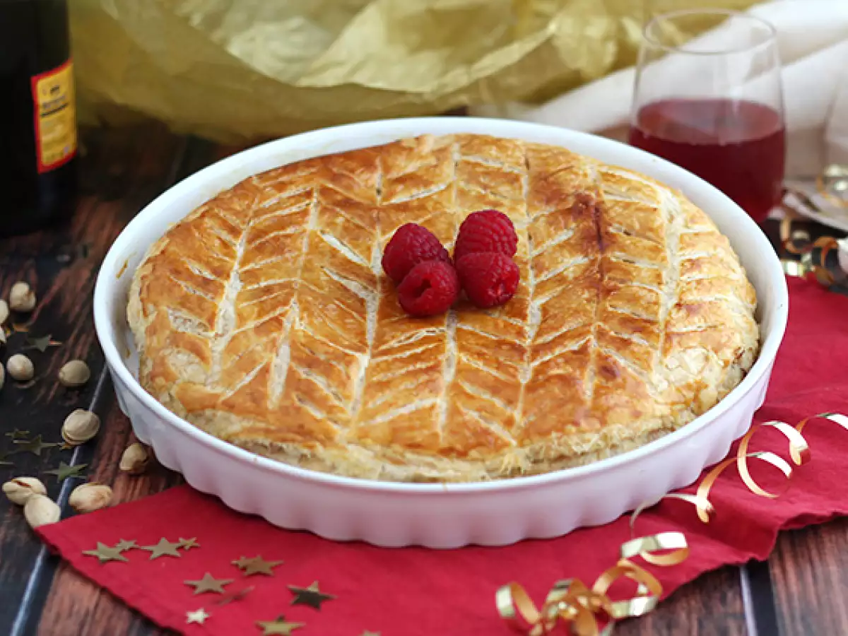 Galette des Rois Frangipane Himbeere Pistazie