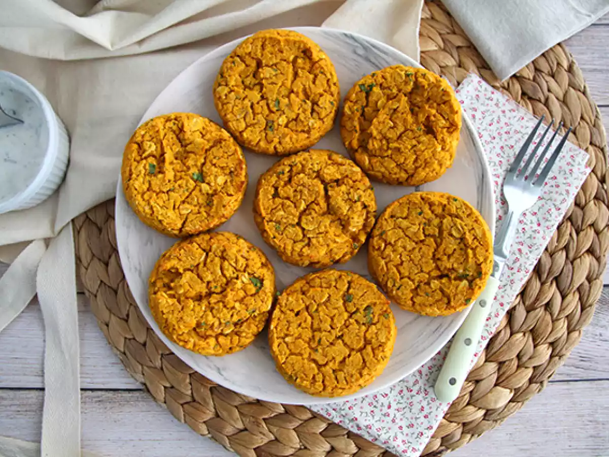 Galettes mit Korallinsen und Karotten