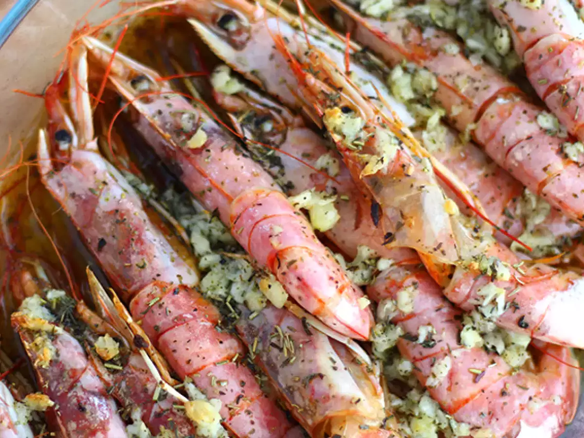 Gambas aus dem Ofen mit Knoblauch und Kräutern - foto 3