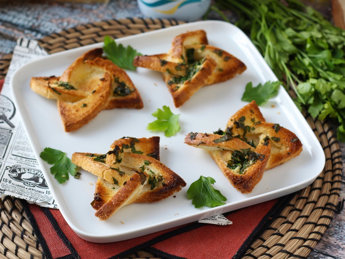 Garlic bread Sternchenart mit Toastbrot