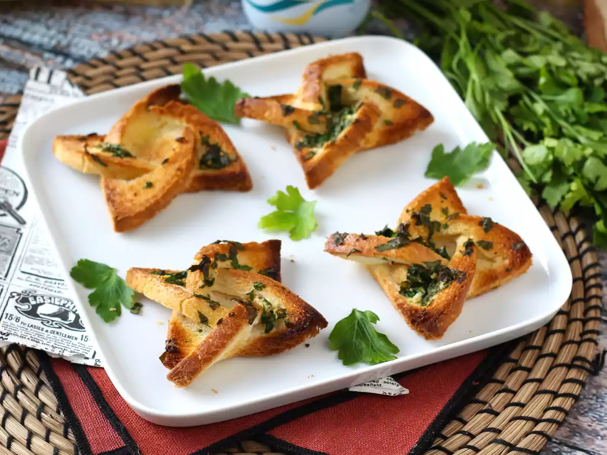 Garlic bread Sternchenart mit Toastbrot