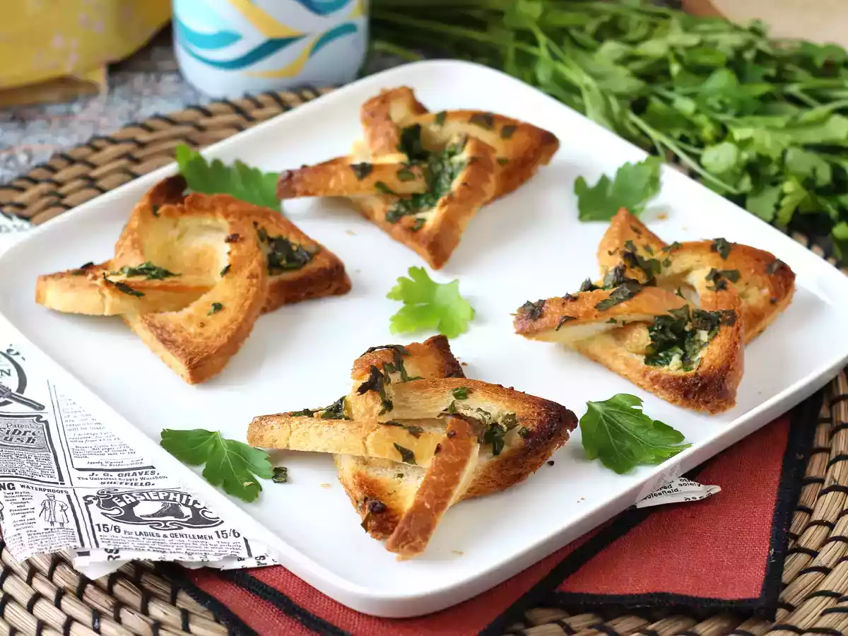 Garlic bread Sternchenart mit Toastbrot - foto 2