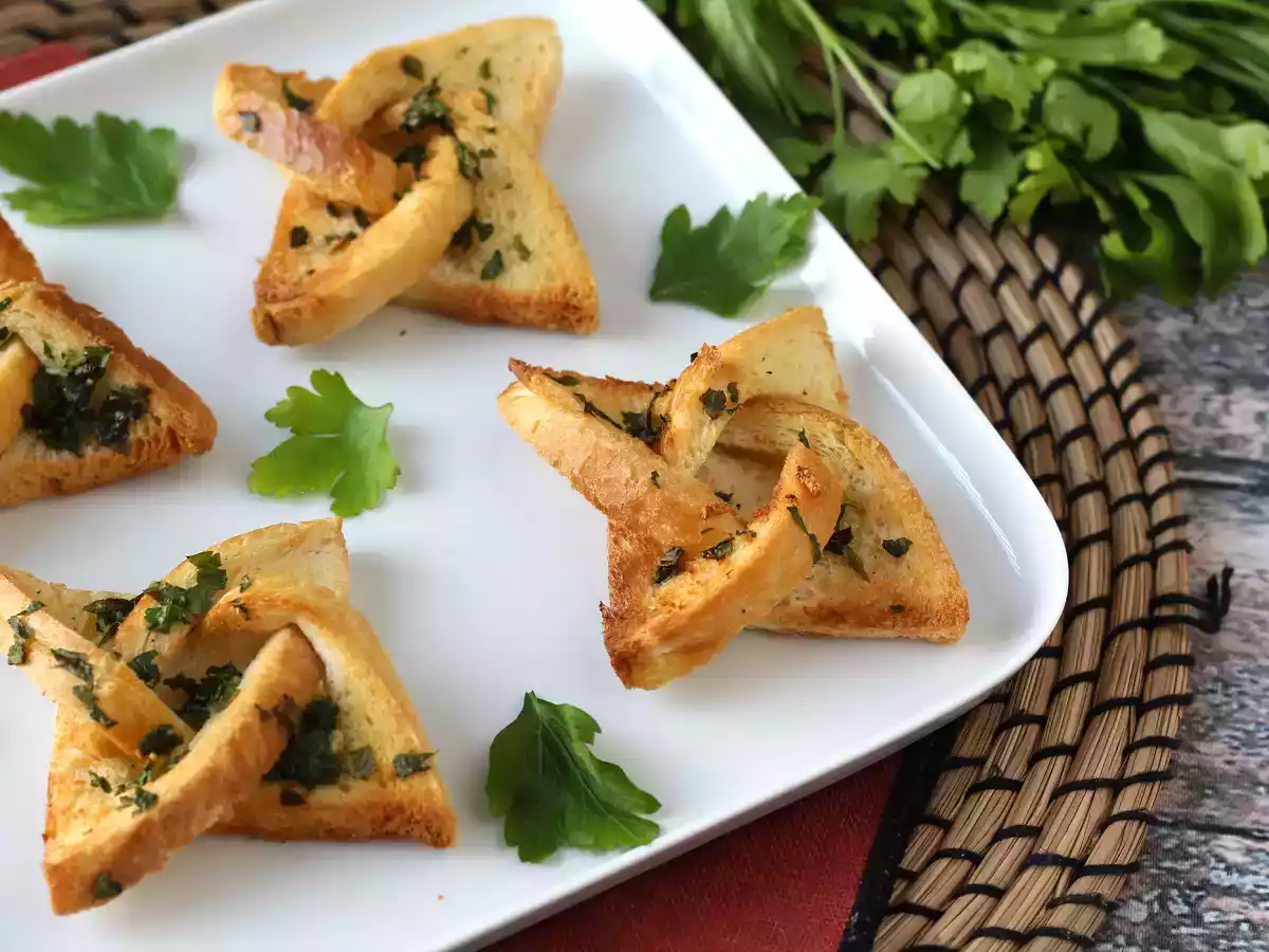 Garlic bread Sternchenart mit Toastbrot - foto 4