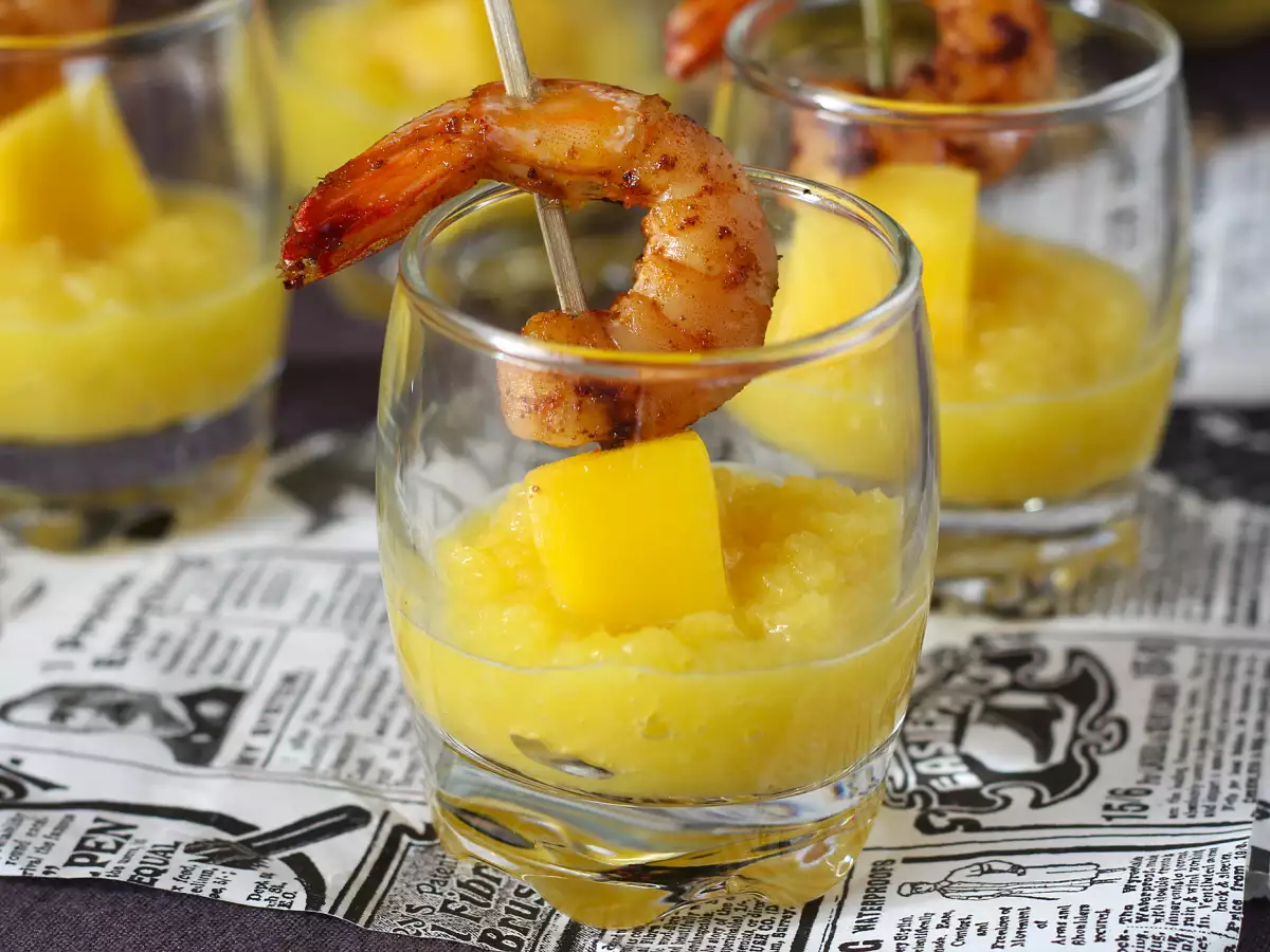 Garnelen-Mango-Verrines im Glas – süß-herzhafter Aperitif - foto 2