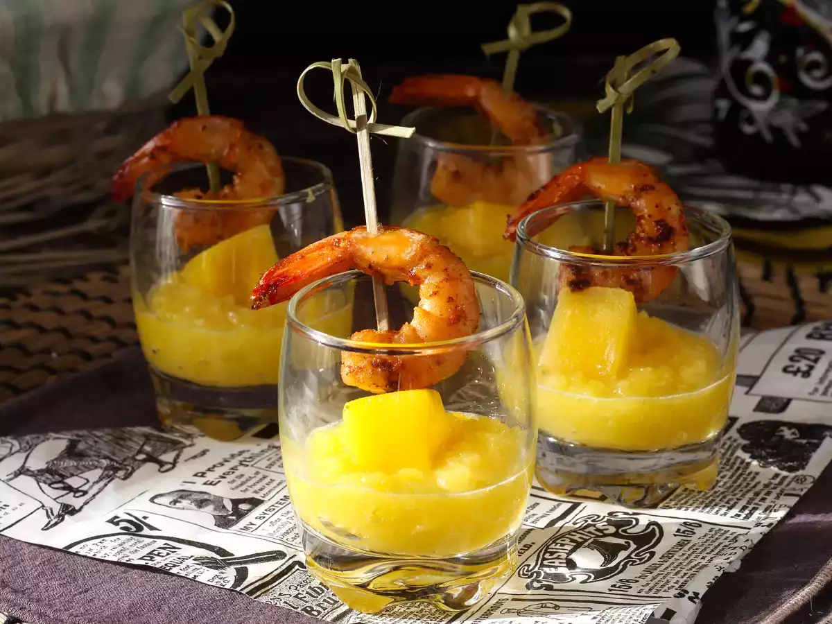 Garnelen-Mango-Verrines im Glas – süß-herzhafter Aperitif - foto 3