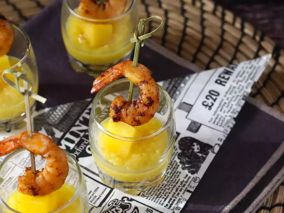 Garnelen-Mango-Verrines im Glas – süß-herzhafter Aperitif - foto 4