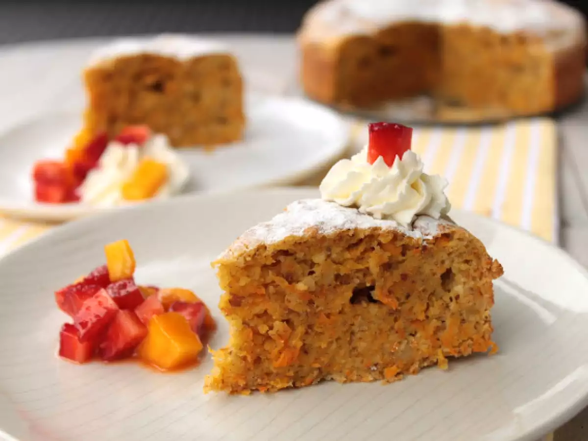 Gâteau à la carotte et vanille