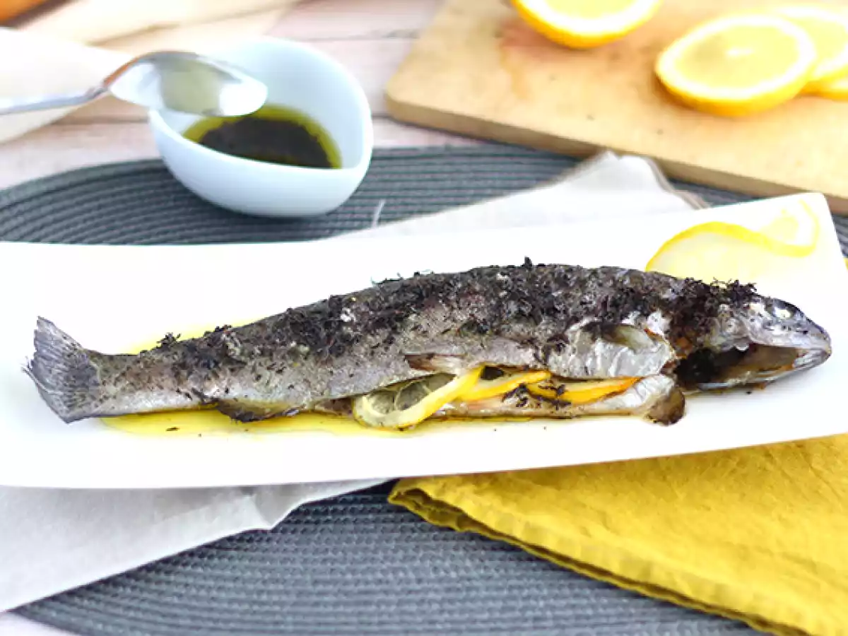 Gebackene Forelle mit Thymian und Olivenöl - foto 2