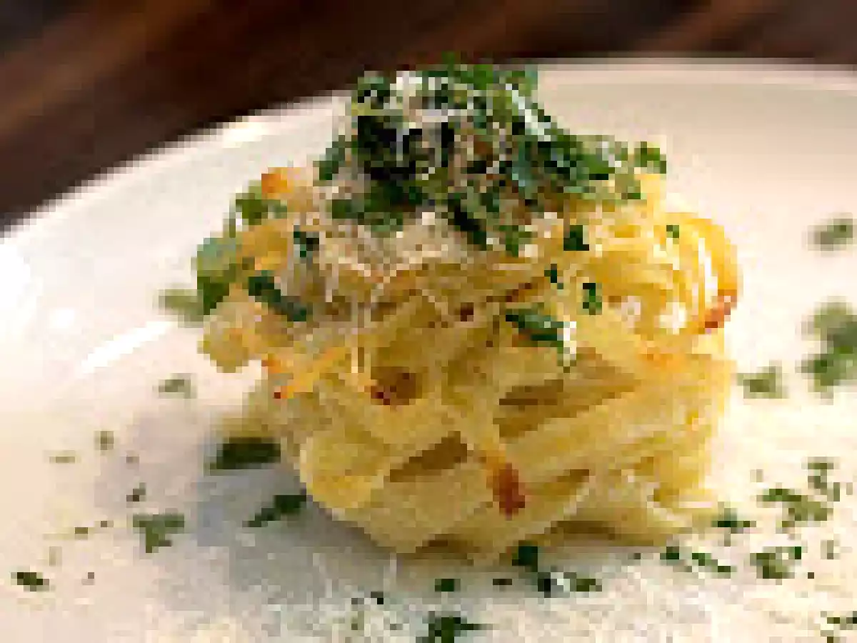 Gebackene Zitronen-Spaghetti-Nester