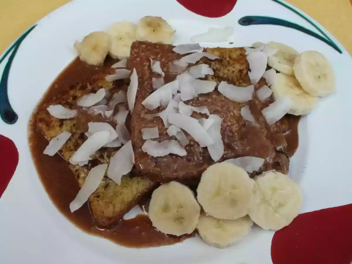 Gebackener Französischer Toast mit Kokos-Zimt-Creme