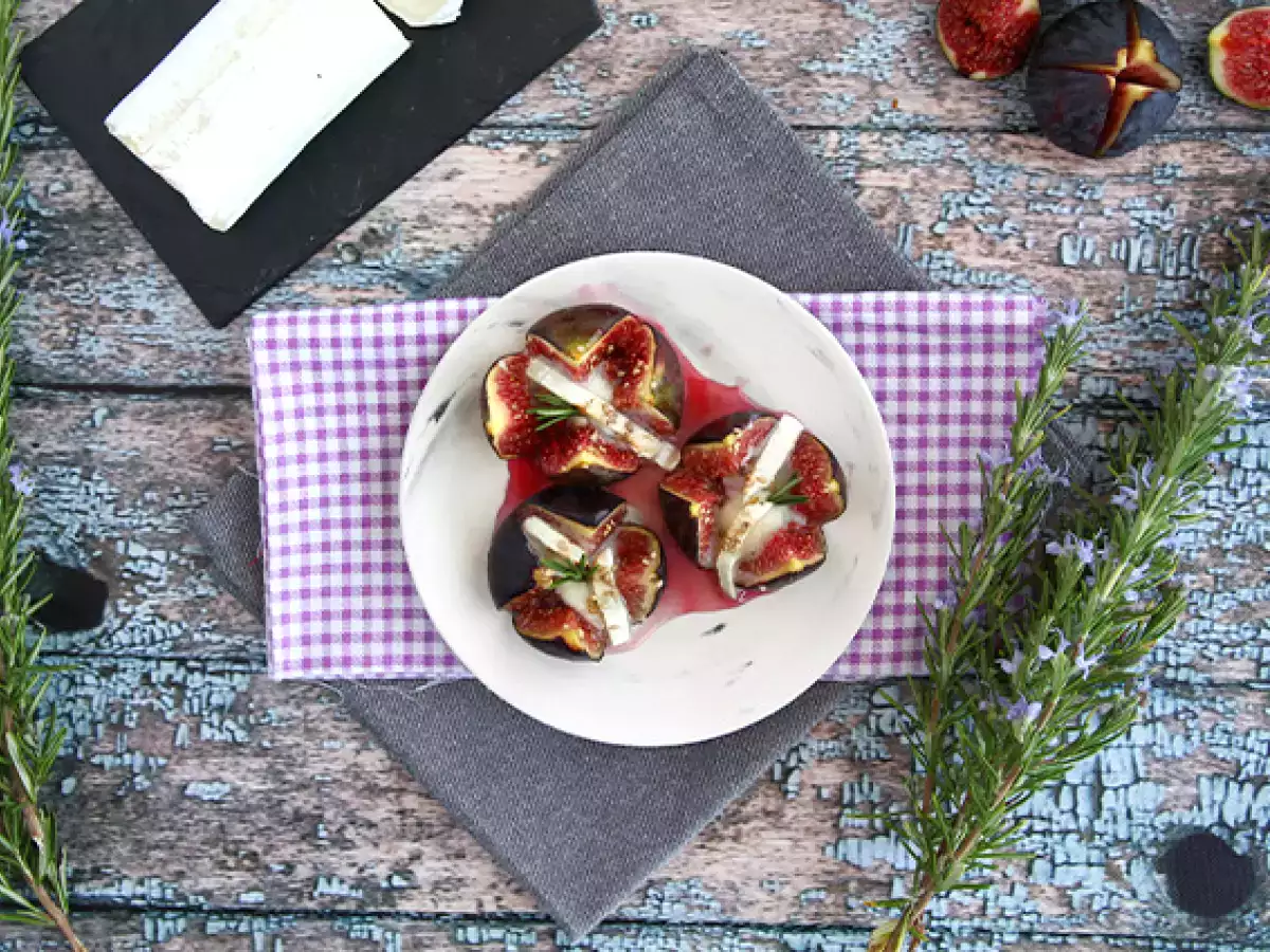 Gebratene Feigen mit Ziegenkäse-Honig - foto 2