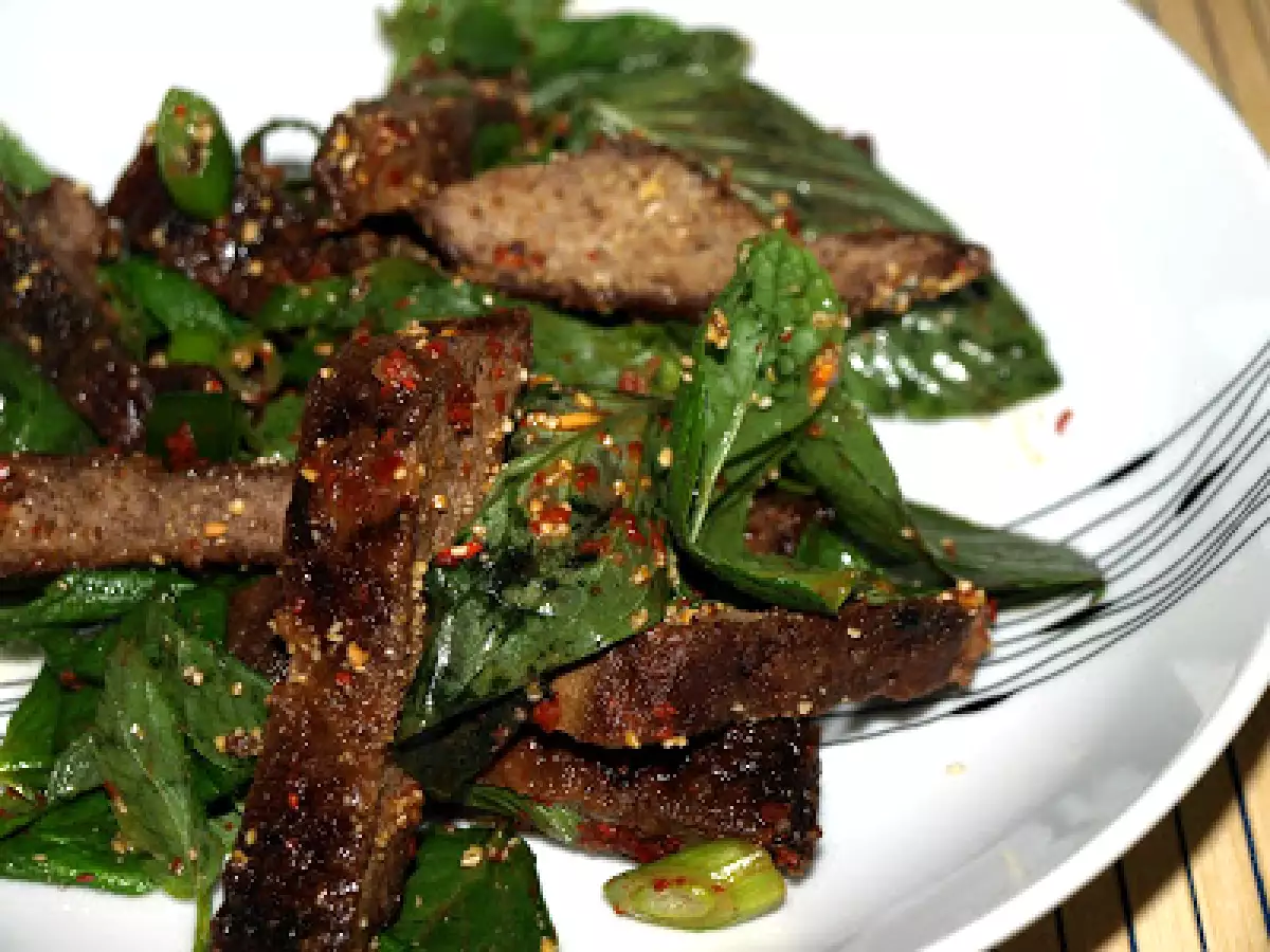 Gebratene Schweineleber (Pad Waan)