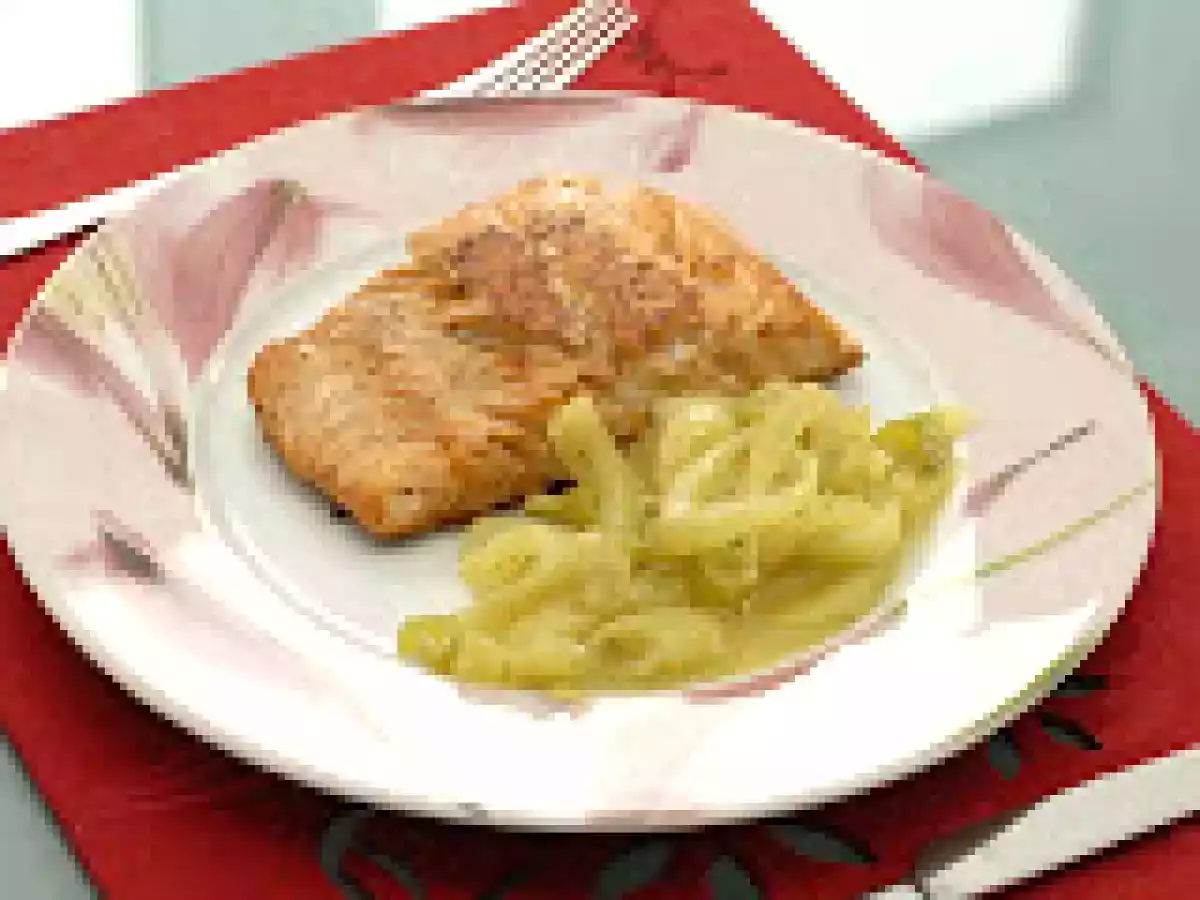 Gebratener Lachs mit Fenchel-Gemüse