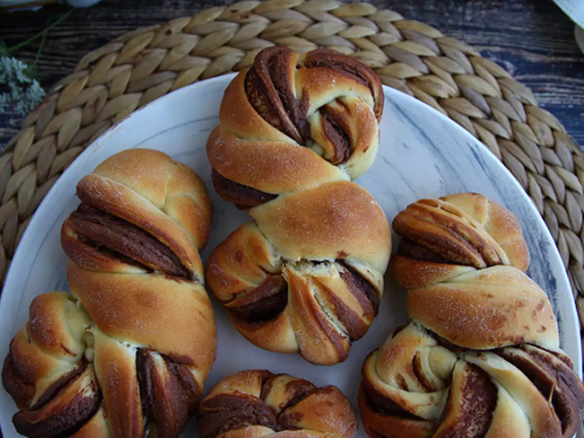 Geflochtene Brioche mit Nutella - foto 4