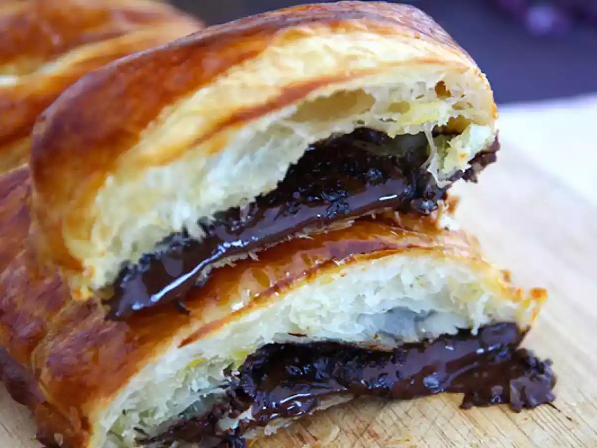 Geflochtener Schokoladenblätterteig - foto 3