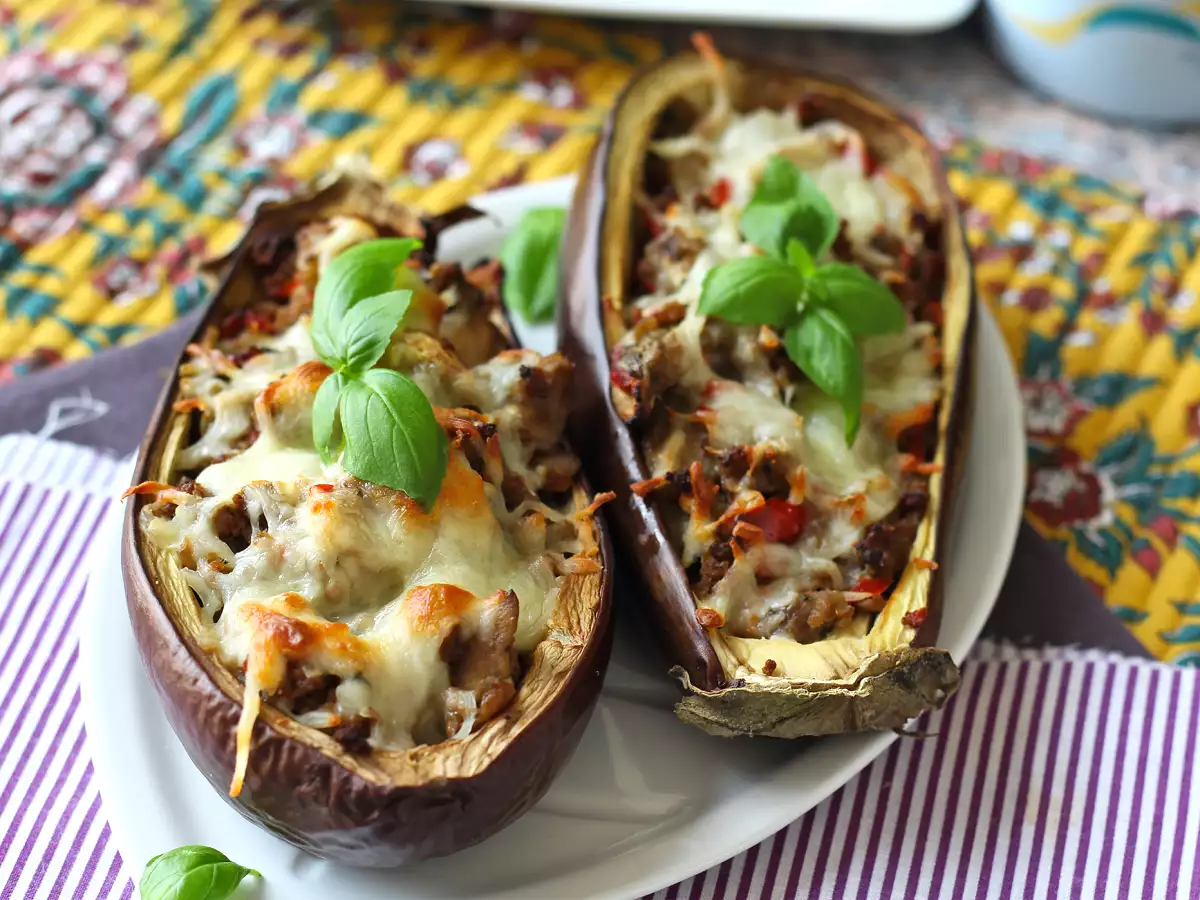 Gefüllte Auberginen mit Mozzarella überbacken - foto 3