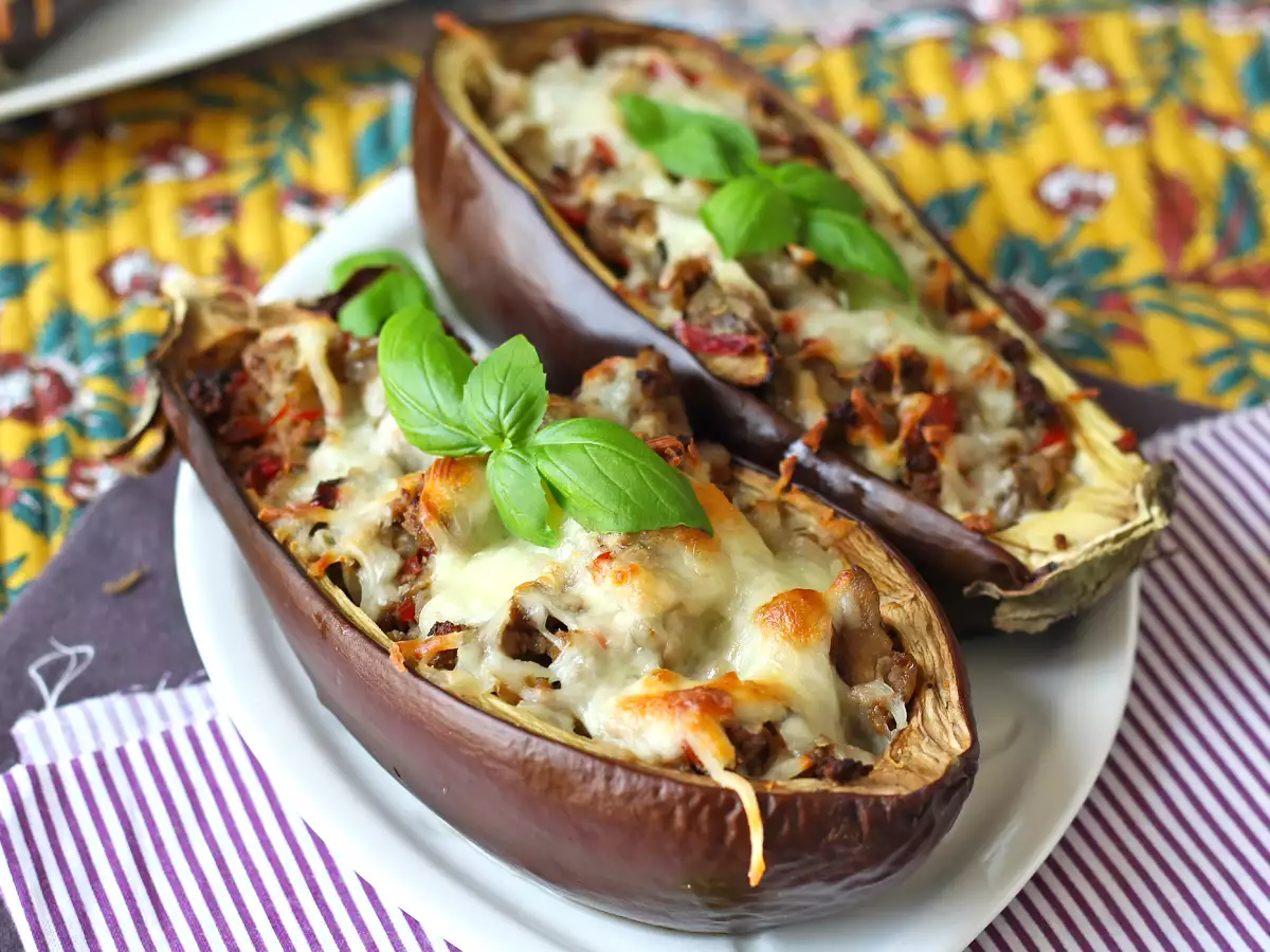 Gefüllte Auberginen mit Mozzarella überbacken - foto 5