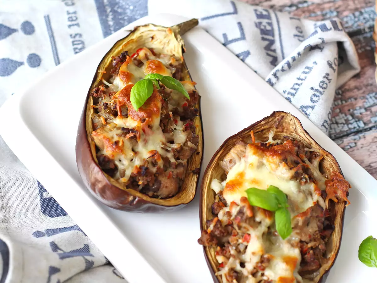 Gefüllte Auberginen mit Mozzarella überbacken - foto 6