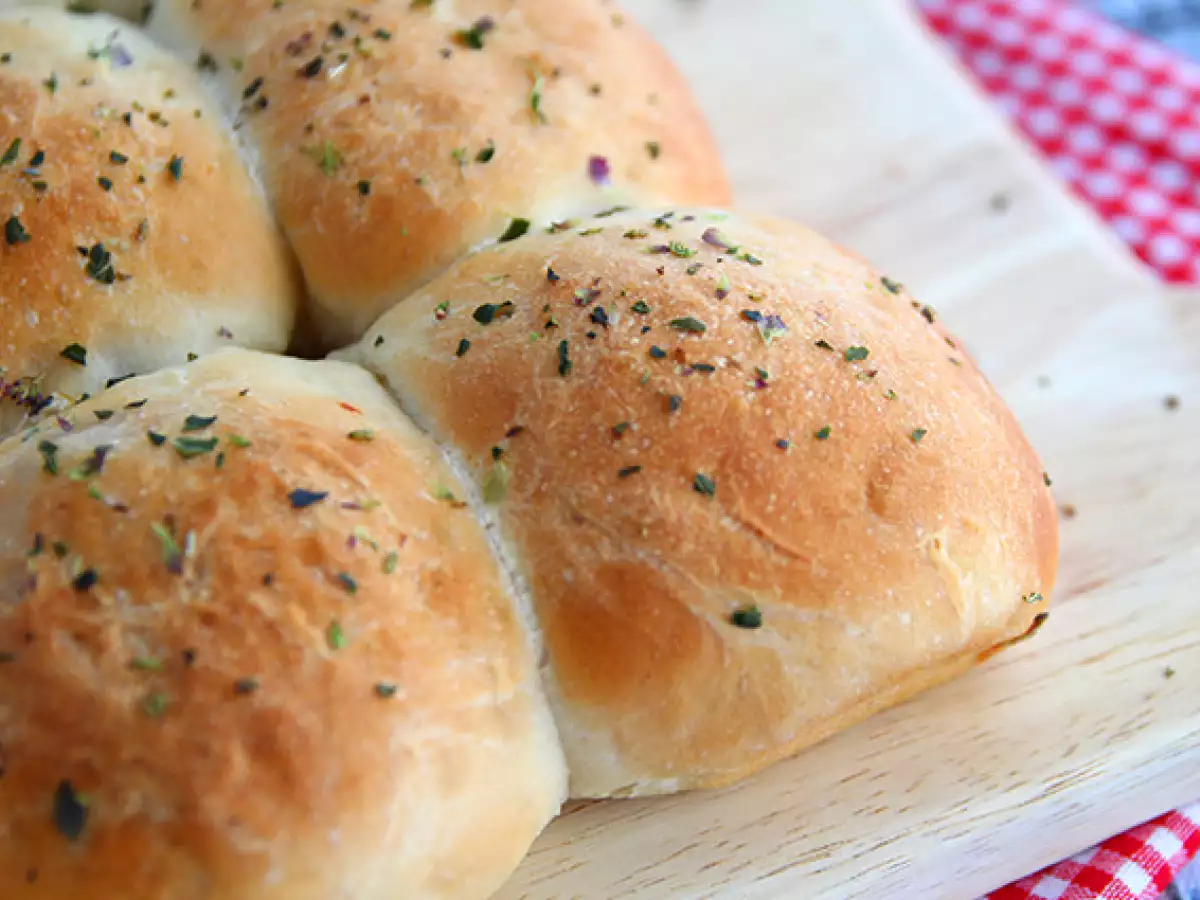 Gefüllte Pizzabrötchen mit Schinken und Käse : einfaches Rezept - foto 3