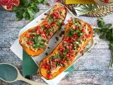 Gefüllter Butternut-Kürbis mit Quinoa und Granatapfel, foto 2