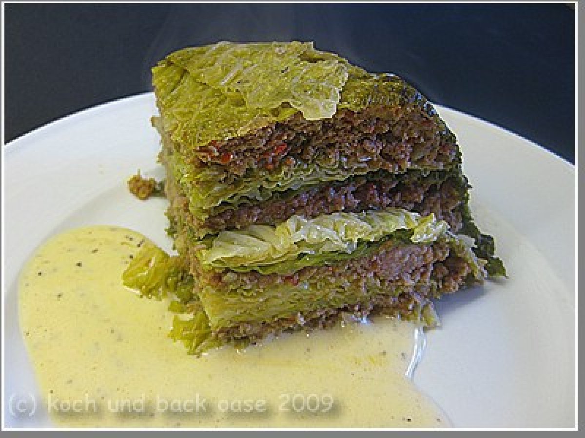 Gefüllter Wirsing an Kümmel - Zabaglione