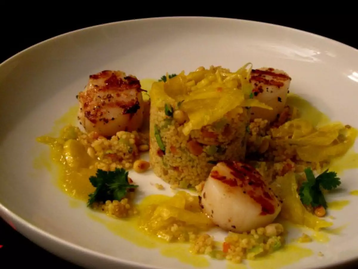 Gegrillte Jakobsmuscheln