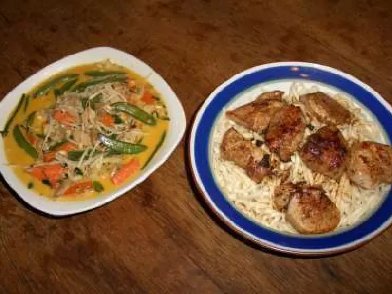 Gemüse mit Reiswein & Sojasoße, Schweinefilet und Asiatische Eie, foto 2