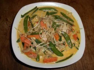 Gemüse mit Reiswein & Sojasoße, Schweinefilet und Asiatische Eie, Foto 3