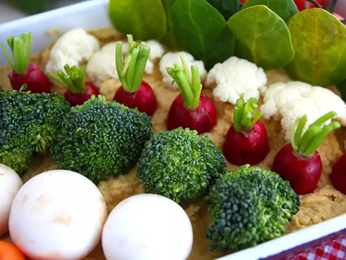 Gemüsegarten für den Aperitif (Hummus und kleines Gemüse) - foto 6