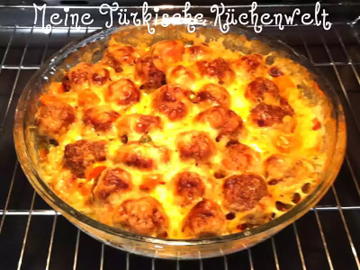 Gemüsegratin mit Hackbällchen