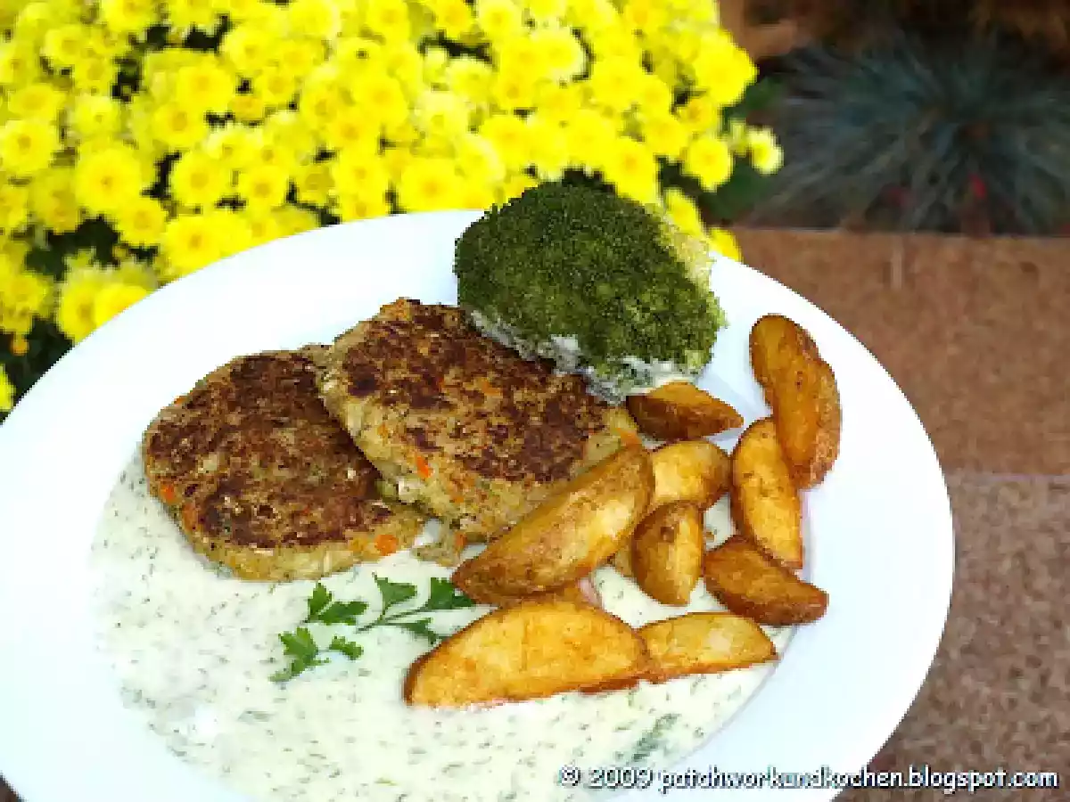 Gemüselaibchen mit warmer Dillsauce